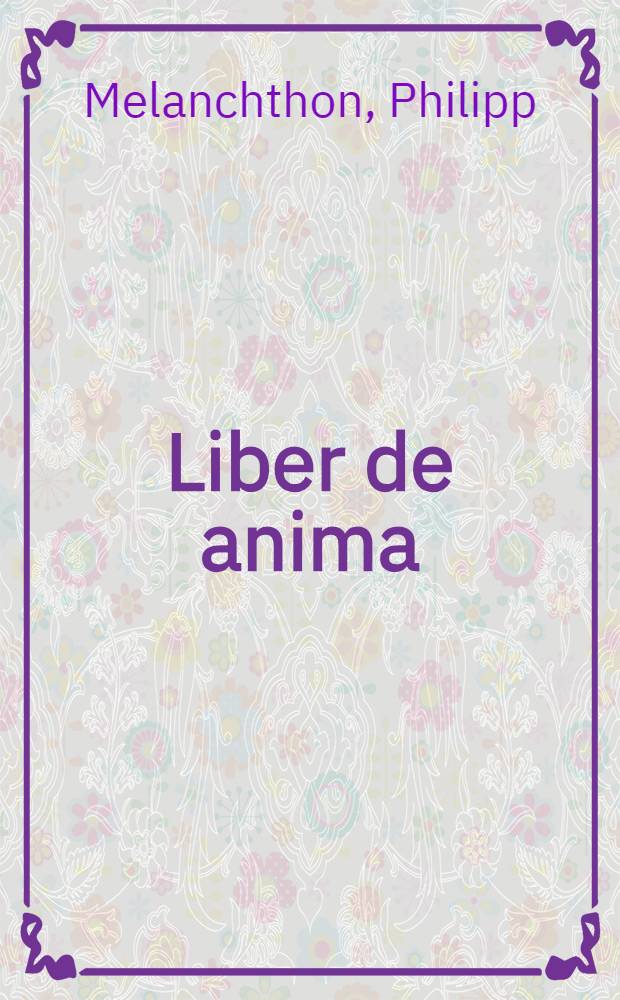 Liber de anima