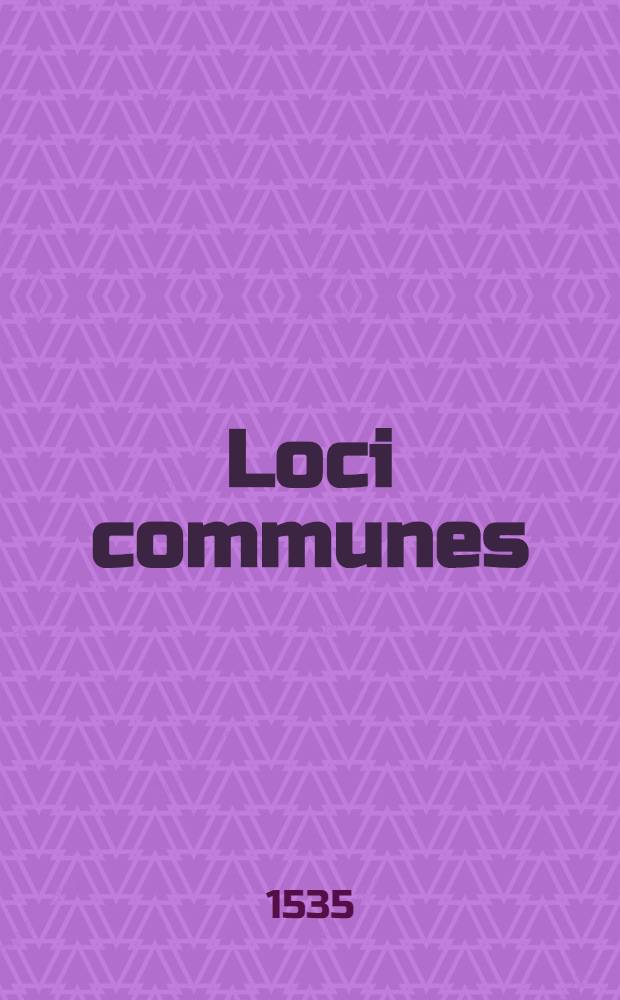Loci communes