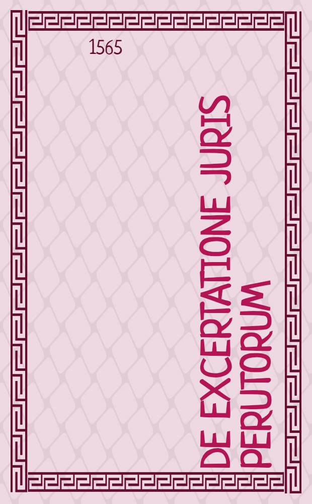 De excertatione juris perutorum