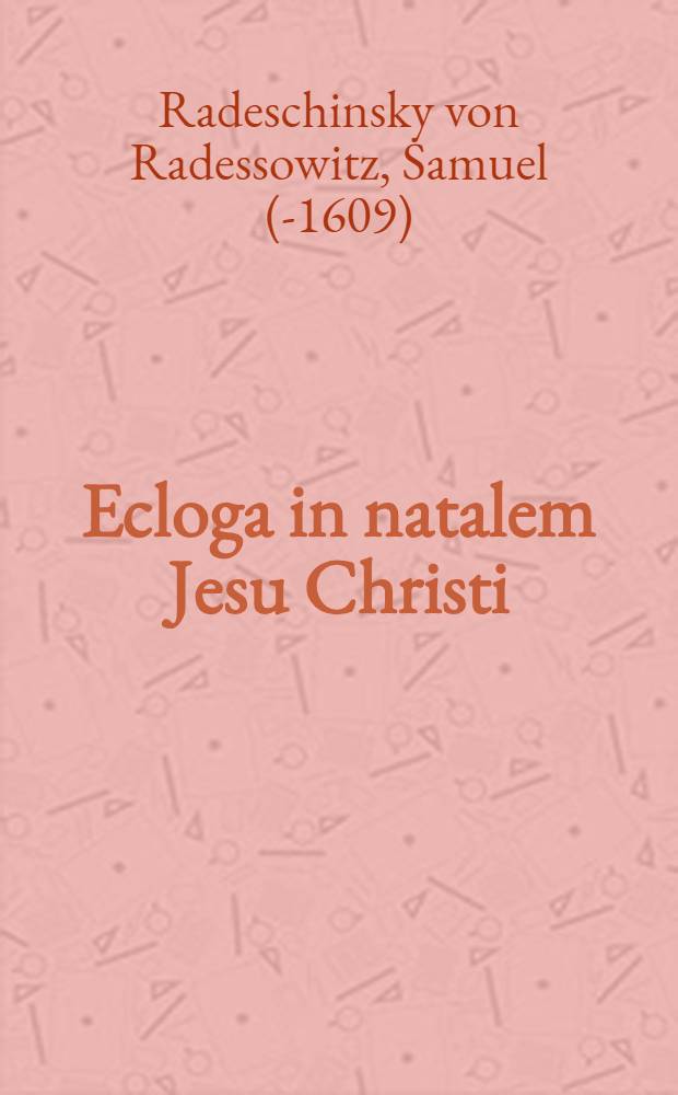 Ecloga in natalem Jesu Christi