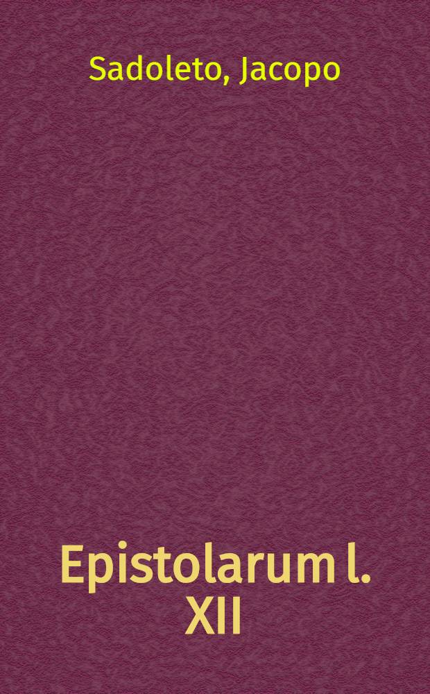 Epistolarum l. XII