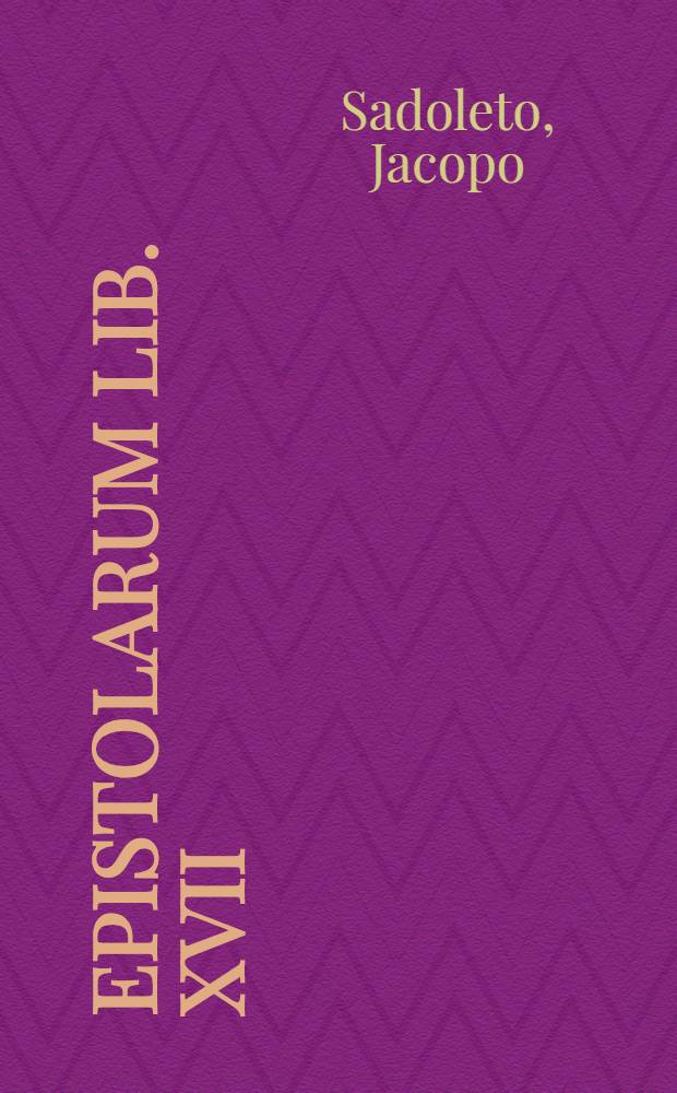 Epistolarum lib. XVII