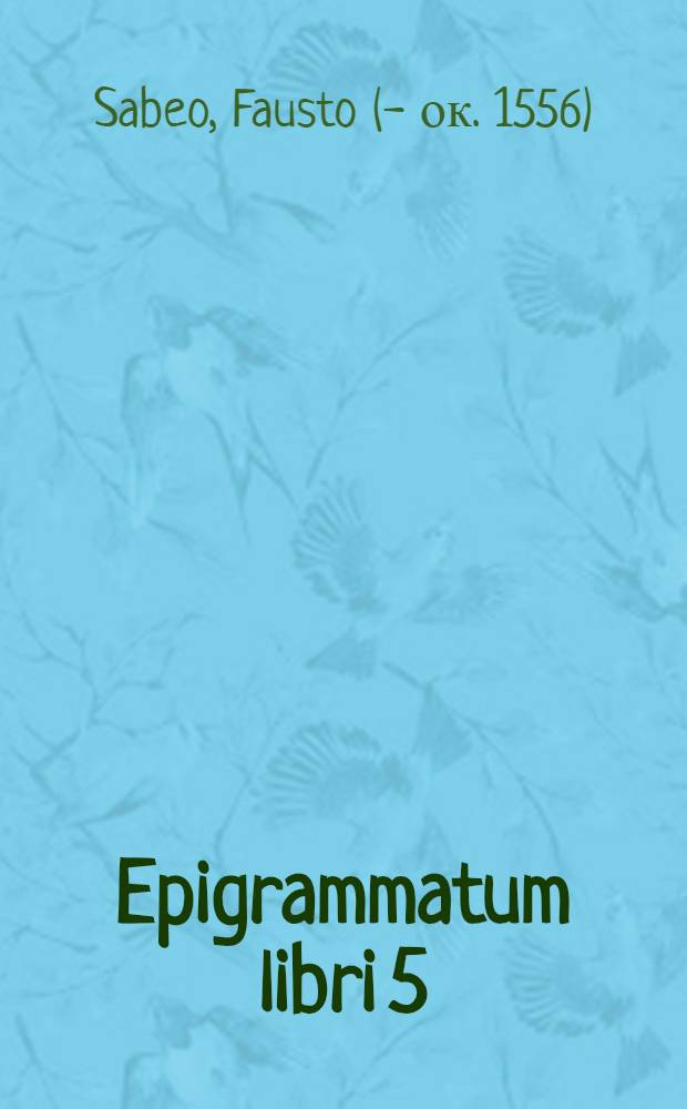 Epigrammatum libri 5