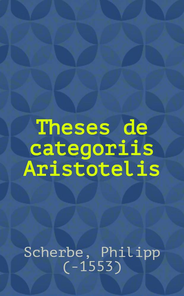 Theses de categoriis Aristotelis