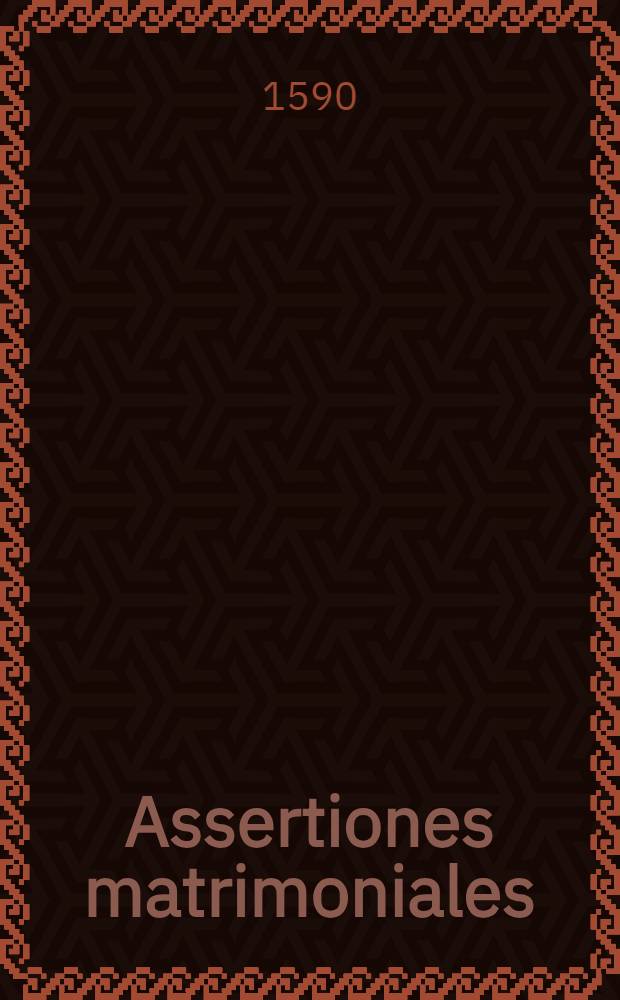 Assertiones matrimoniales