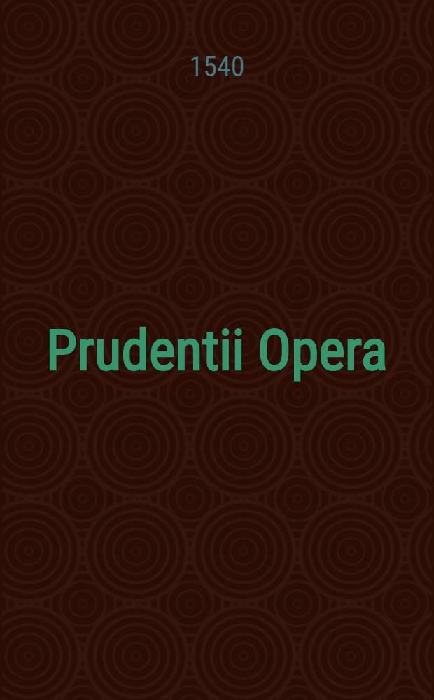 Prudentii Opera