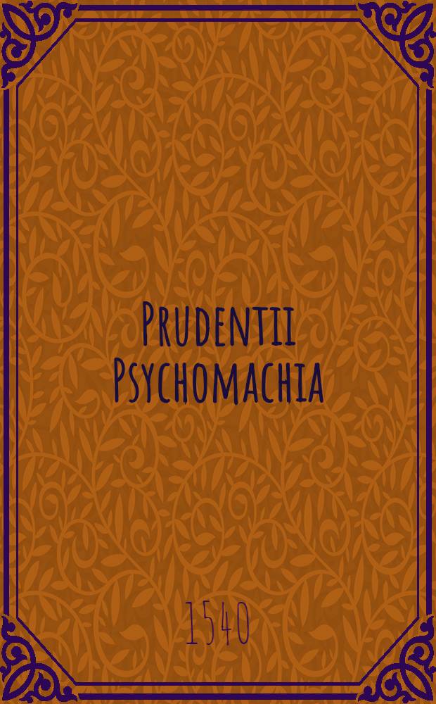 Prudentii Psychomachia