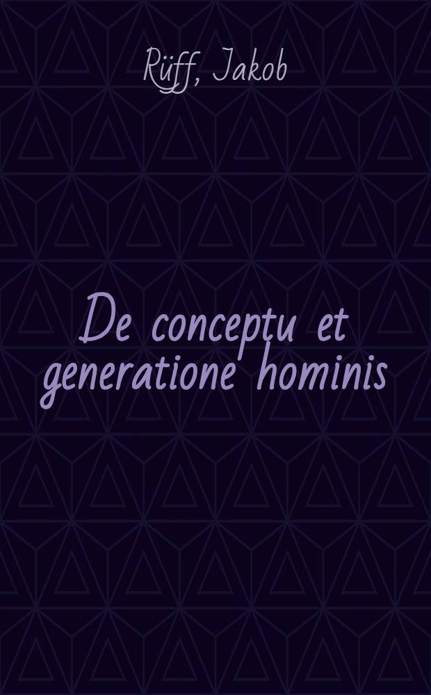 De conceptu et generatione hominis