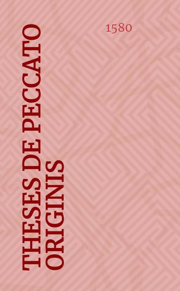 Theses de peccato originis