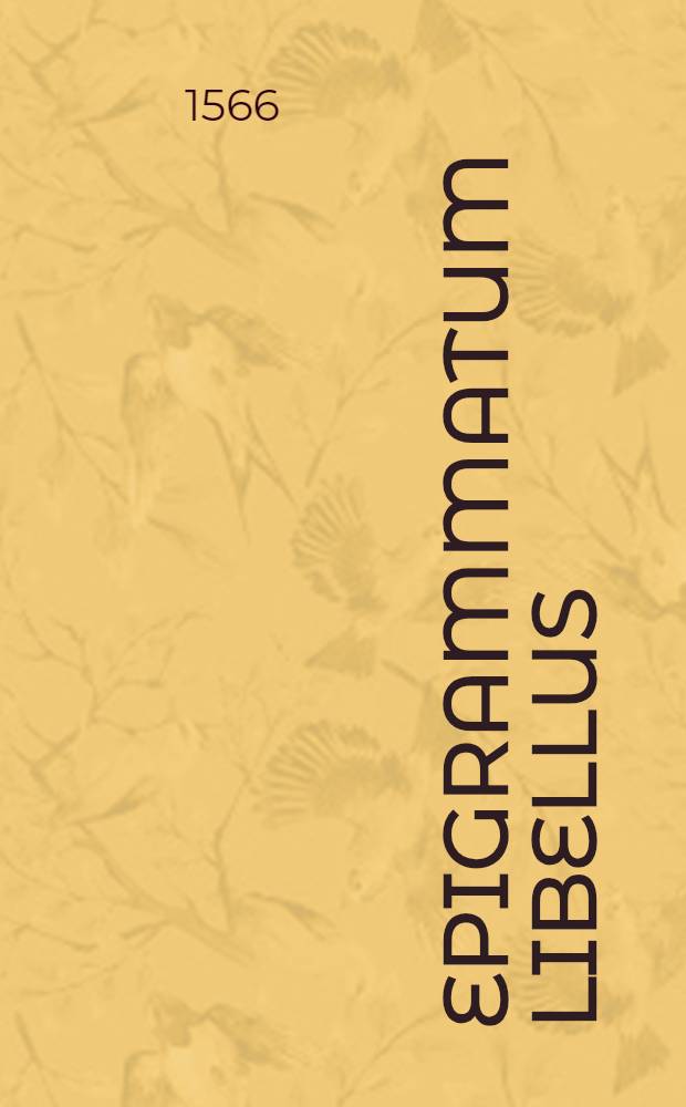 Epigrammatum libellus