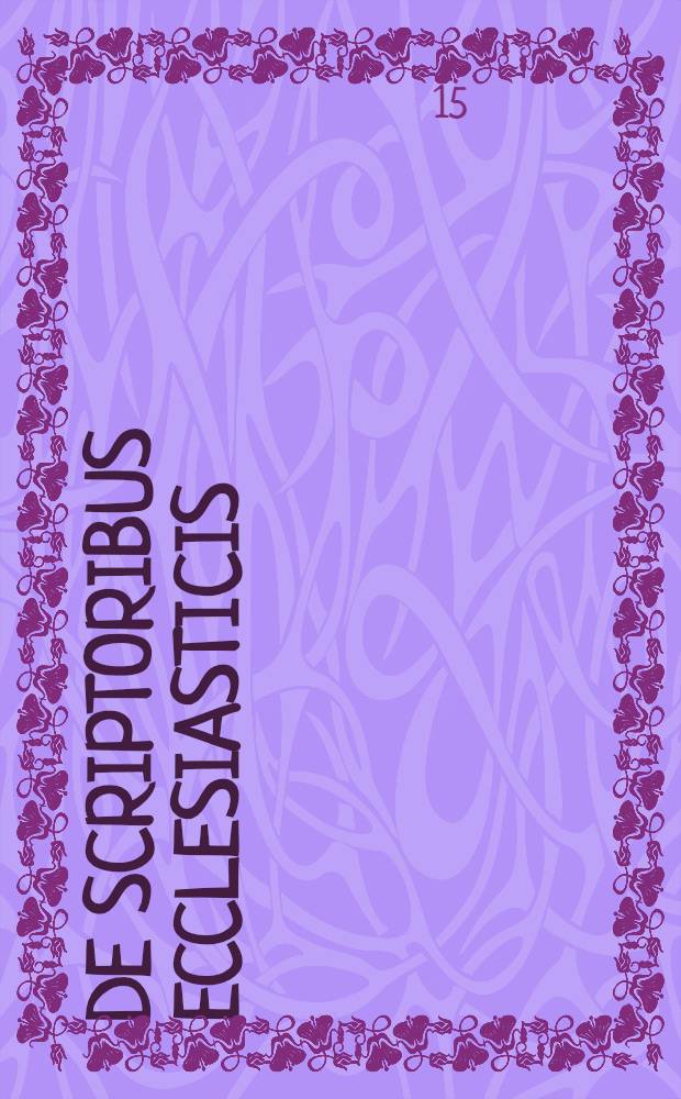 De scriptoribus ecclesiasticis