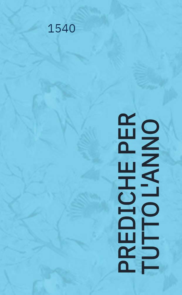 Prediche per tutto l'anno