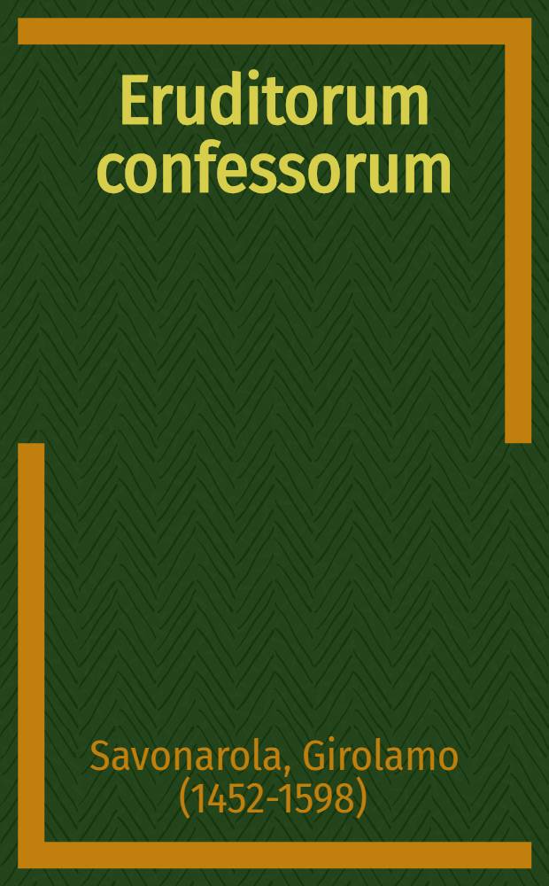 Eruditorum confessorum