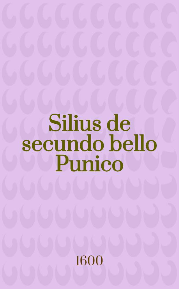 Silius de secundo bello Punico