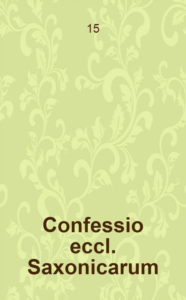 Confessio eccl. Saxonicarum