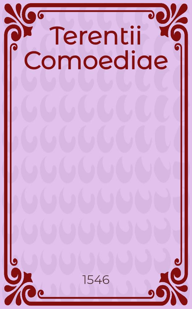 Terentii Comoediae