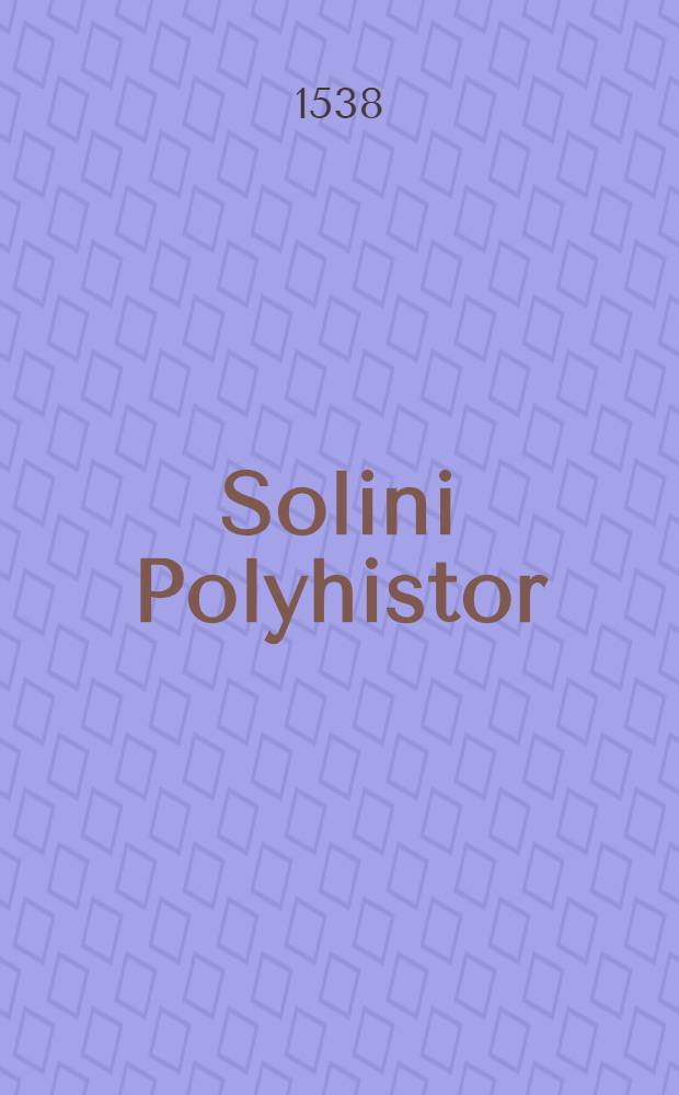 Solini Polyhistor