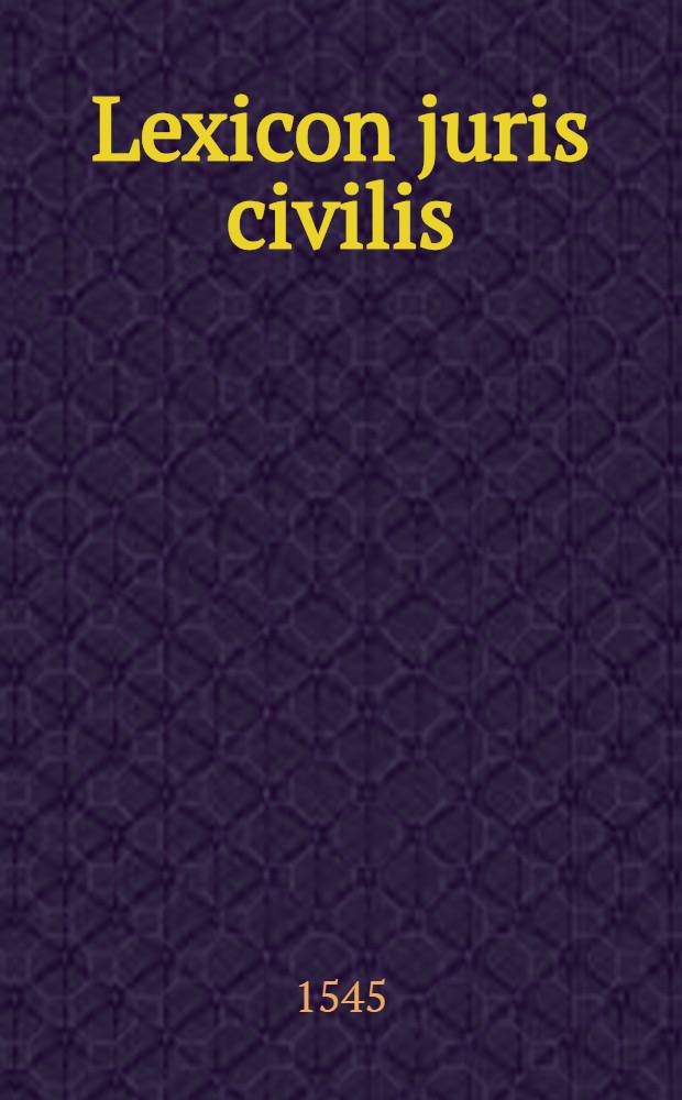 Lexicon juris civilis