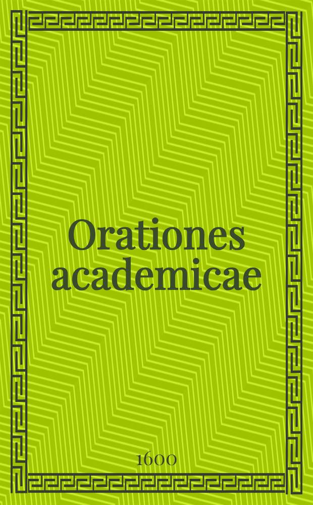 Orationes academicae