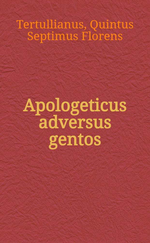 Apologeticus adversus gentos