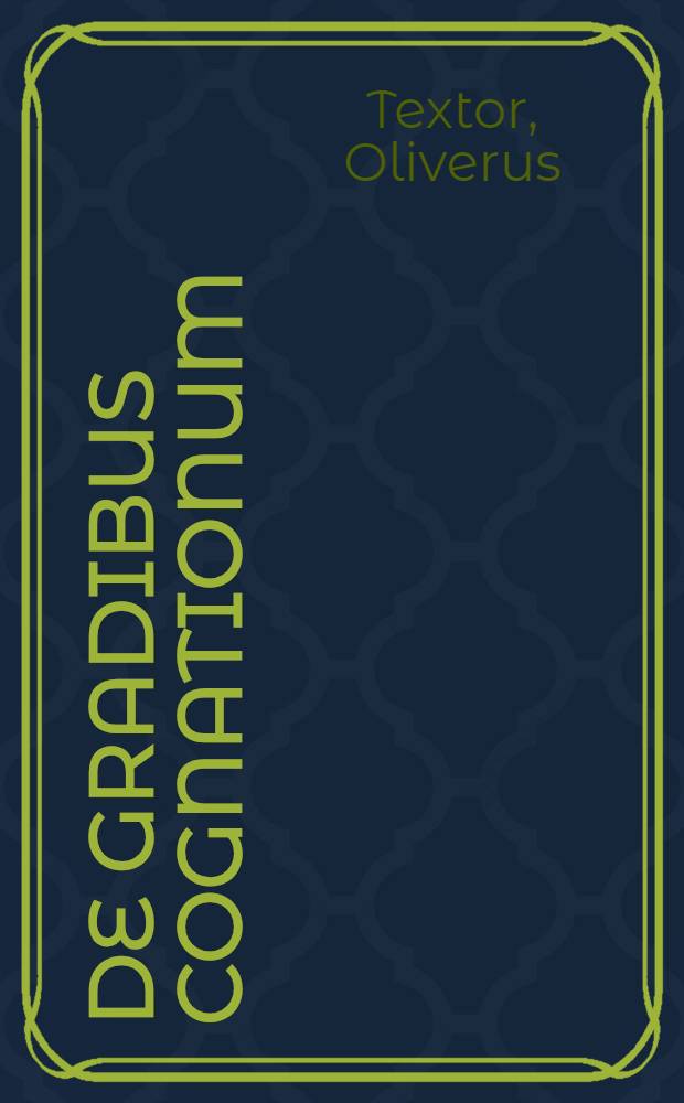 De gradibus cognationum