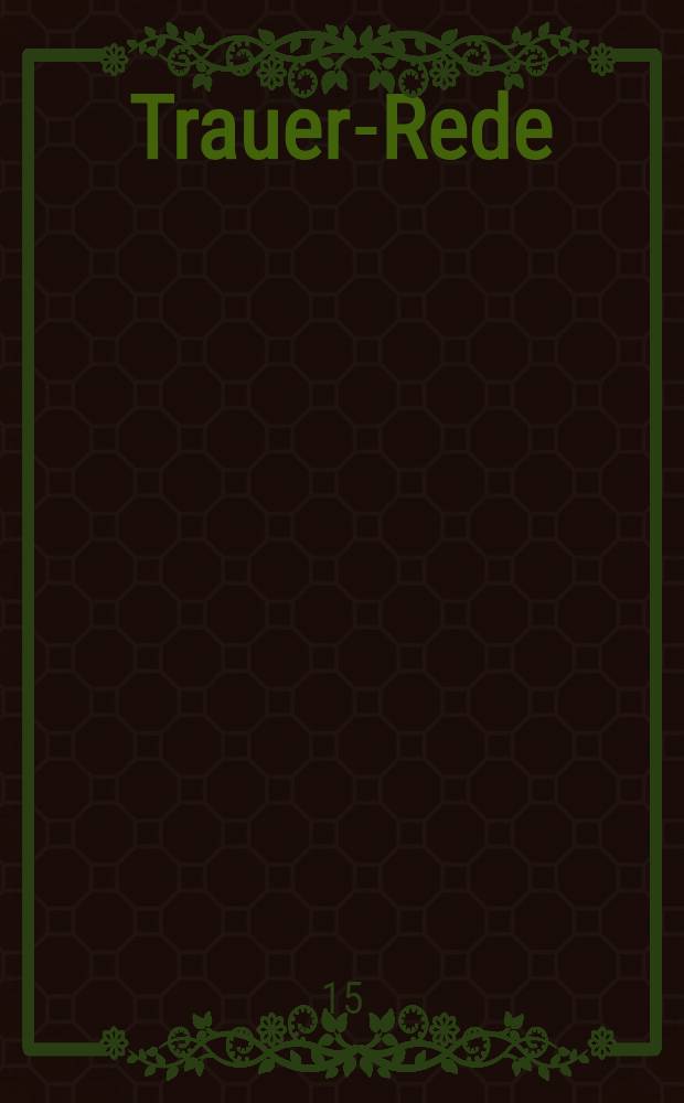 Trauer-Rede