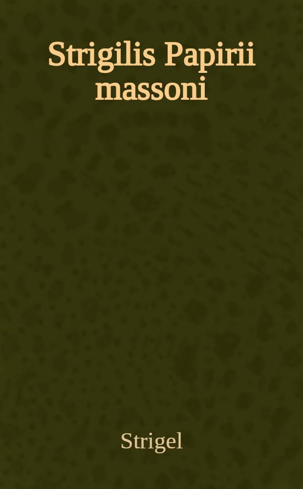 Strigilis Papirii massoni