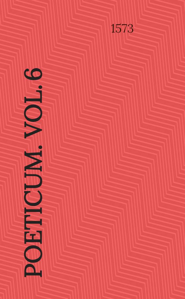 Poeticum. Vol. 6