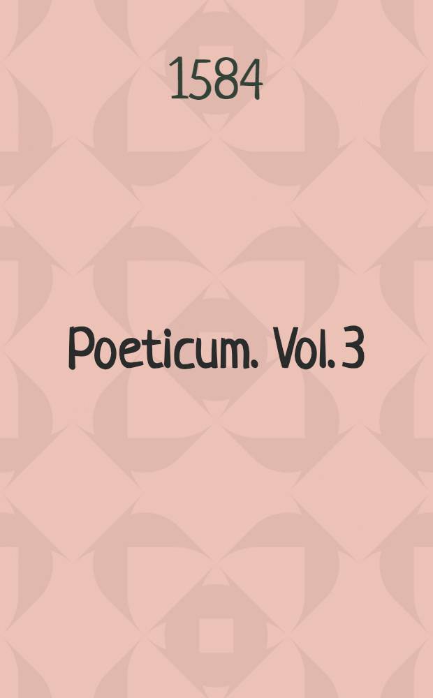 Poeticum. Vol. 3
