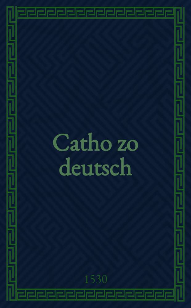 Catho zo deutsch