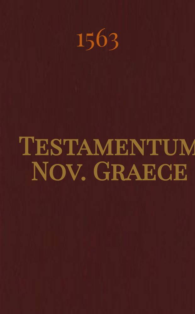 Testamentum Nov. Graece