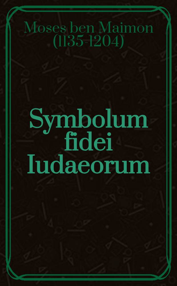 Symbolum fidei Iudaeorum