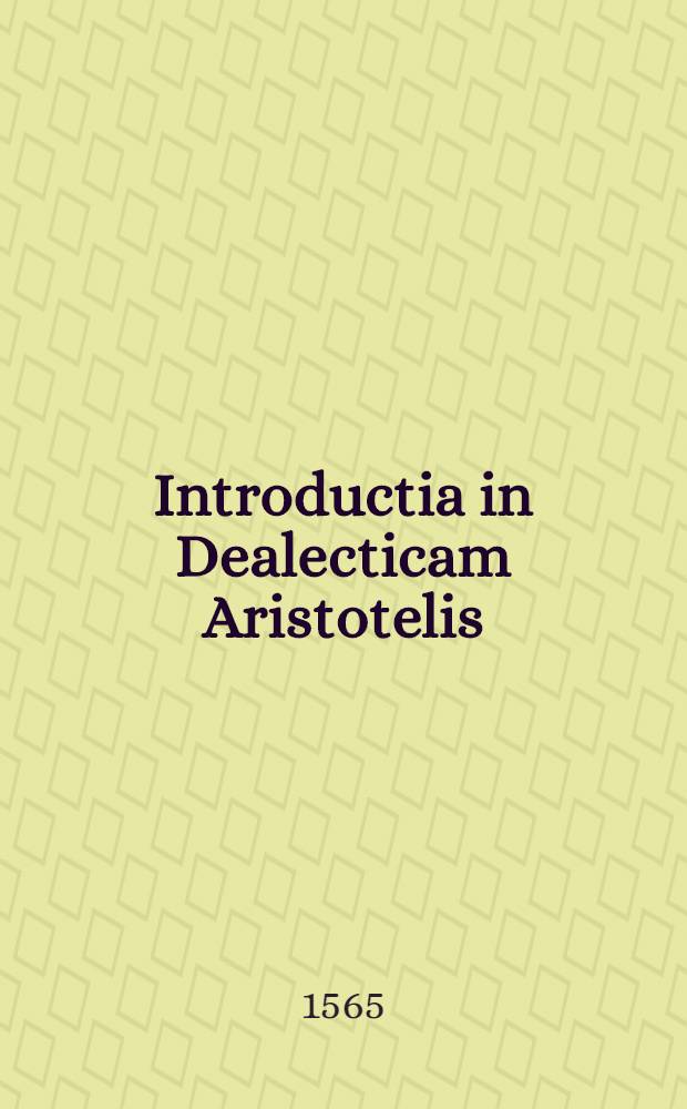 Introductia in Dealecticam Aristotelis