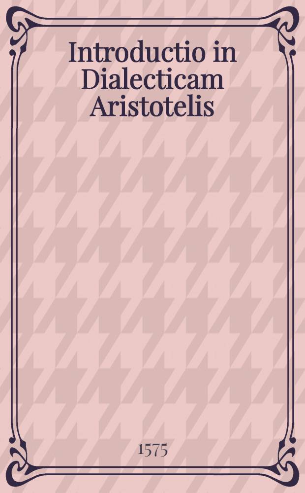 Introductio in Dialecticam Aristotelis