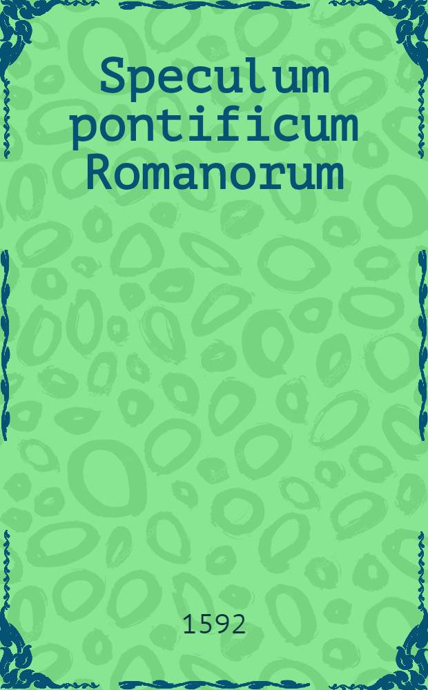 Speculum pontificum Romanorum