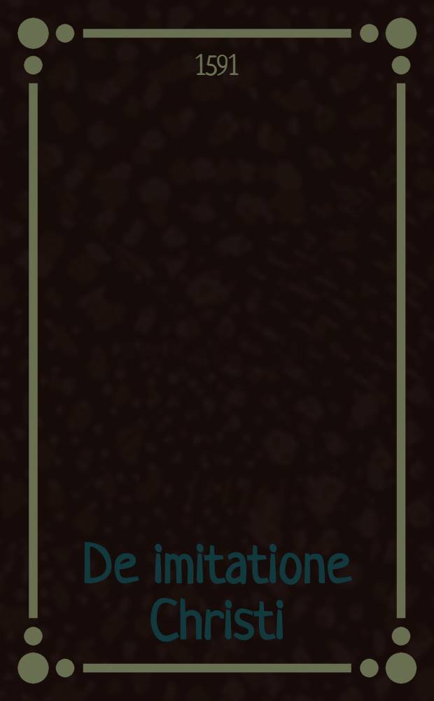 De imitatione Christi