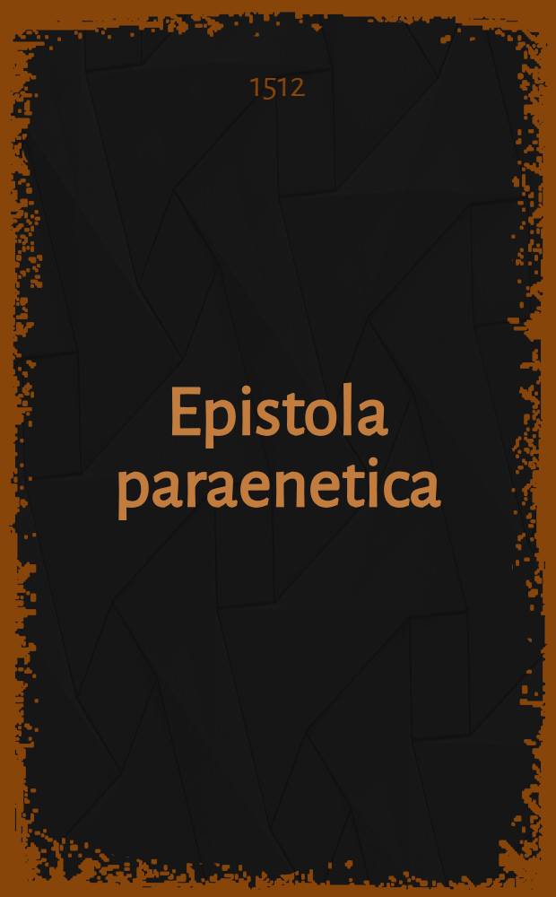 Epistola paraenetica
