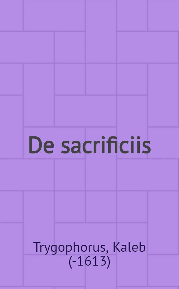De sacrificiis