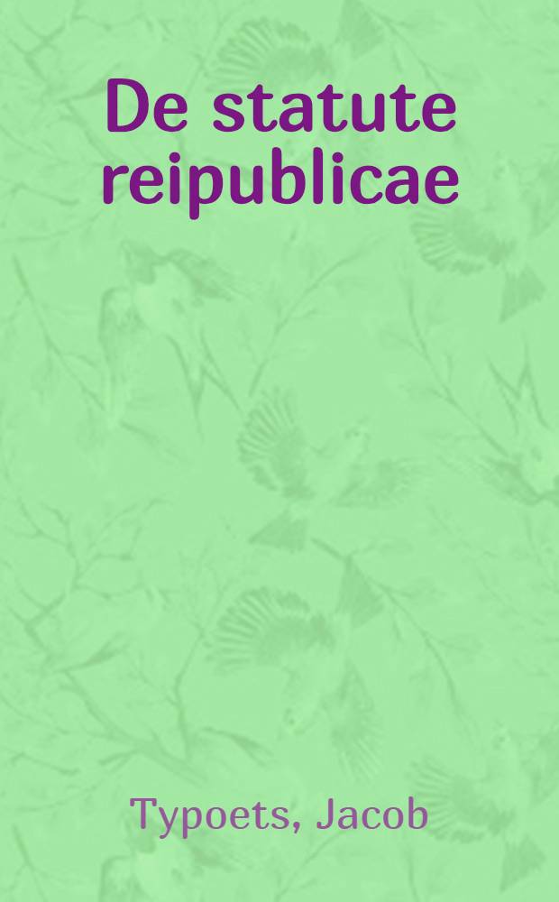 De statute reipublicae