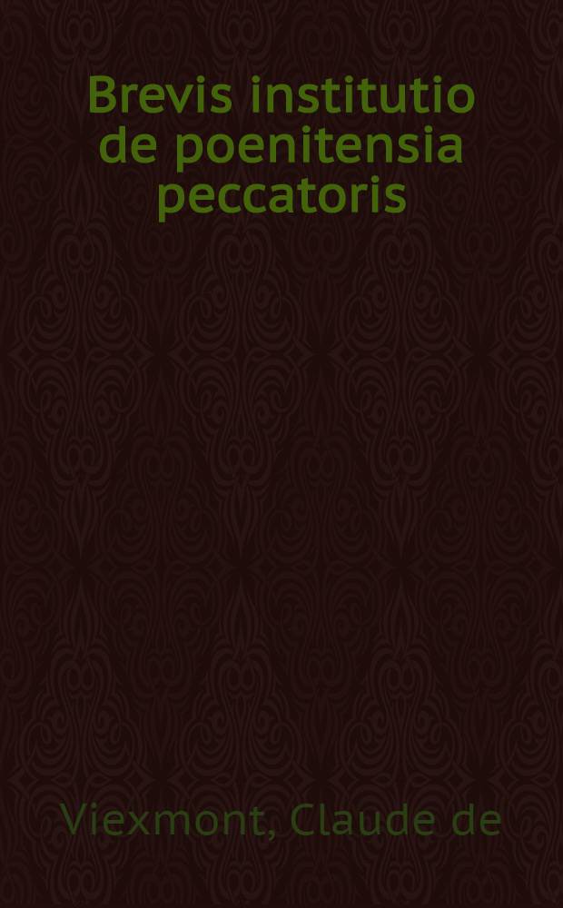 Brevis institutio de poenitensia peccatoris