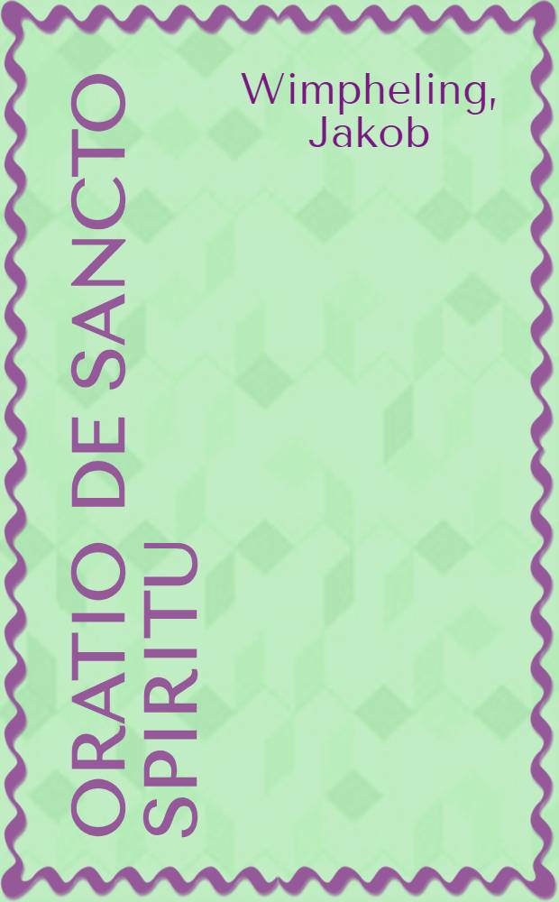 Oratio de sancto spiritu