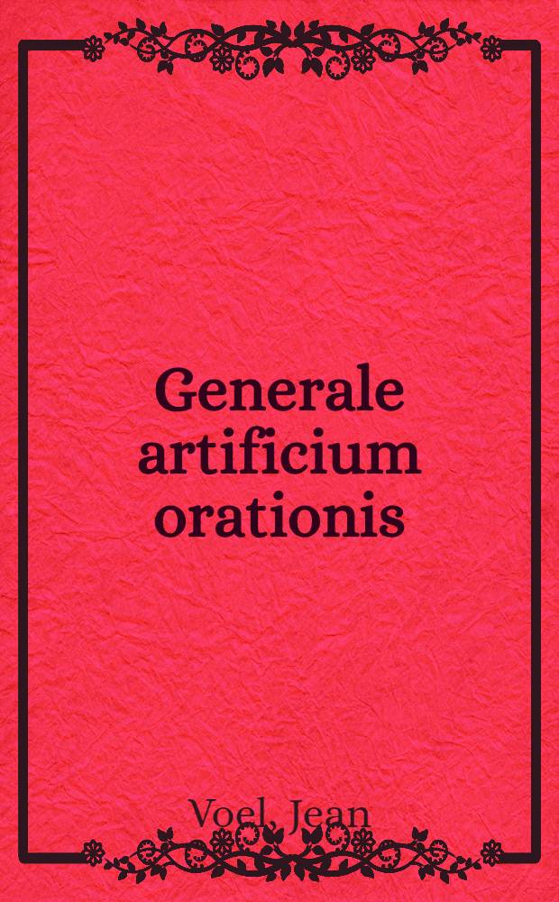 Generale artificium orationis