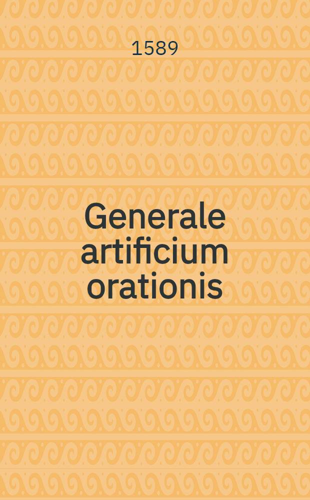 Generale artificium orationis