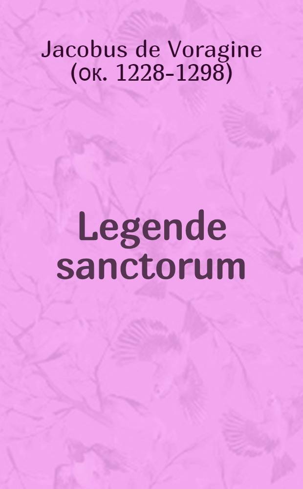 Legende sanctorum
