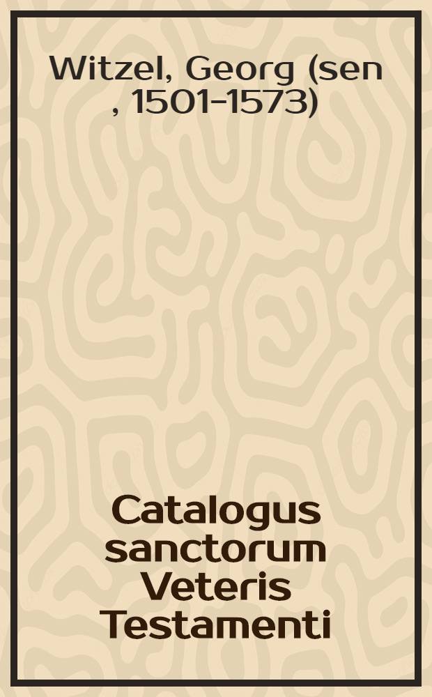 Catalogus sanctorum Veteris Testamenti