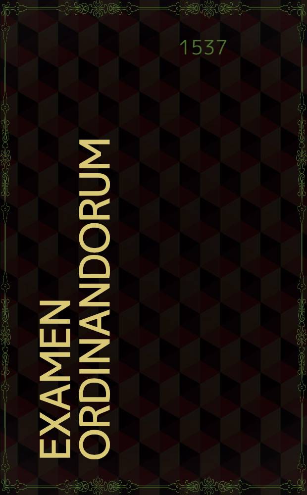 Examen ordinandorum
