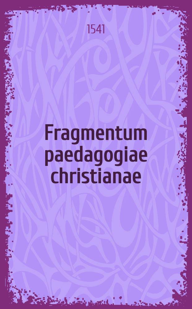 Fragmentum paedagogiae christianae