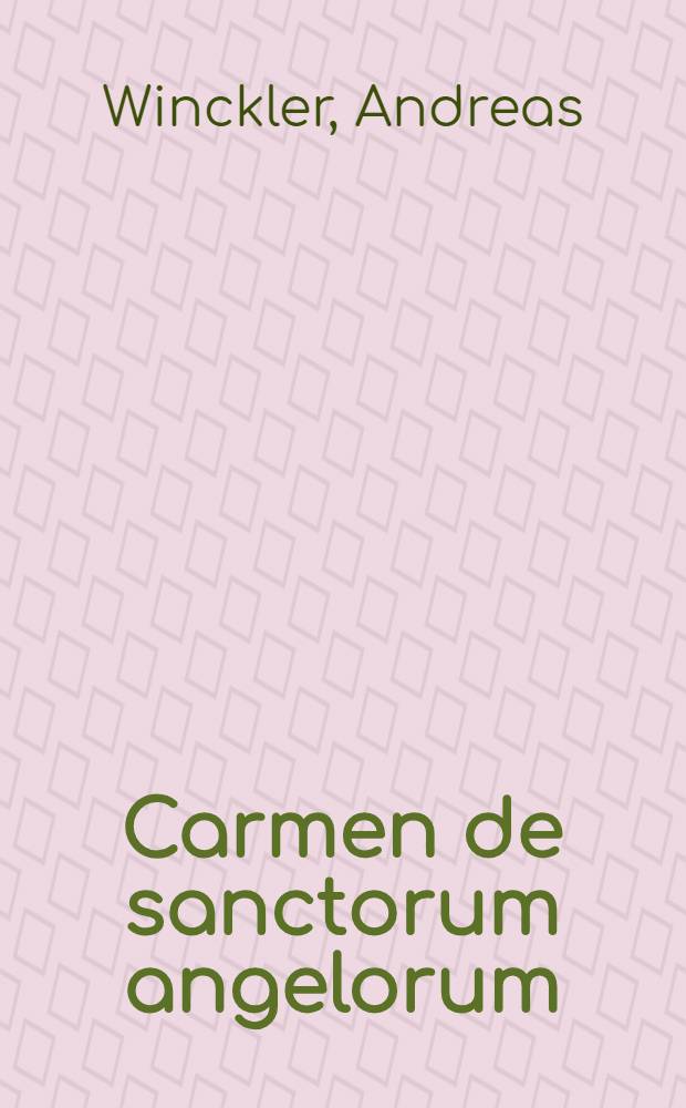 Carmen de sanctorum angelorum