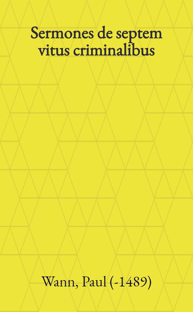 Sermones de septem vitus criminalibus