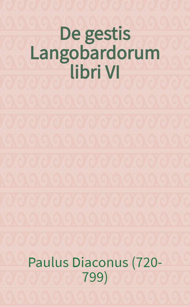 De gestis Langobardorum libri VI